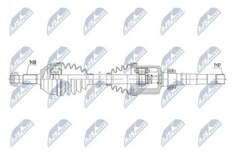 ПІВВІСЬ | CITROEN C5 III 2.0HDI 08- /ПРАВ,MTM/ NTY NPWCT061