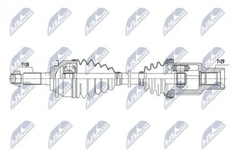 ПІВВІСЬ | FORD RANGER 2.2TDCI,3.2TDCI 11- /ПЕРЕД,ПРАВ,MTM/ATM/ NTY NPWFR090