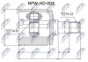 ШАРНІР РІВНИХ КУТОВИХ ШВИДКОСТЕЙ | HONDA CIVIC/CR-X EC/ED/EG/EE/EH 87-95, CIVIC SHUTTLE EE 87-97 /ПРАВ/ NTY NPWHD003 (фото 1)