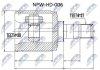 ШАРНІР РІВНИХ КУТОВИХ ШВИДКОСТЕЙ | HONDA HR-V /ATM/ GH 98-05, CIVIC EJ6/EJ7/EJ8 ENG.D16Y 95-01 /ПРАВ/ NTY NPWHD006 (фото 1)