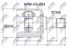 ШАРНІР РІВНИХ КУТОВИХ ШВИДКОСТЕЙ | HONDA PILOT 09-, ACURA MDX 07- /ЛІВ/ NTY NPWHD023 (фото 1)