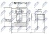 ШАРНІР РІВНИХ КУТОВИХ ШВИДКОСТЕЙ | HYUNDAI LANTRA/ELANTRA 96-06, MATRIX BE 01-06, COUPE 96-00 Л/П NTY NPWHY511 (фото 1)