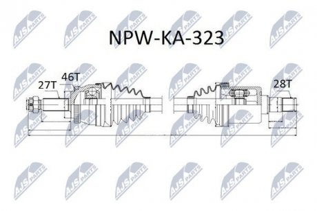 ПІВВІСЬ | KIA CEED 2.0CRDI 06- /MTM ЛІВ/ NTY NPWKA323 (фото 1)