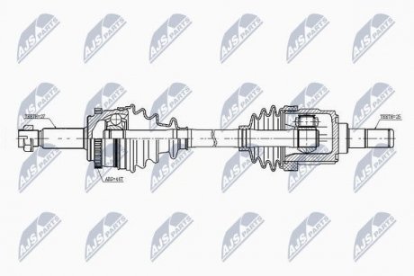 ПІВВІСЬ | KIA CEED 1.4/1.6 GDI 12-, HYUNDAI I30 1.4/1.6GDI 12- /MTM, ЛІВ/ NTY NPWKA343 (фото 1)