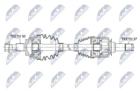 ПІВВІСЬ | MERCEDES ML W164 06- /ЛІВ,ПЕРЕД/ NTY NPWME047