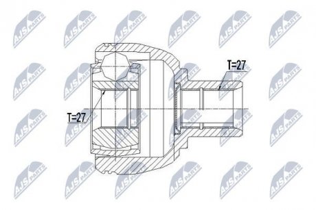 ШАРНІР РІВНИХ КУТОВИХ ШВИДКОСТЕЙ | MERCEDES A200 W176, B200 W246 11-, CLA C117/X117 13- /ПЕРЕД,ПРАВ/ NTY NPWME080