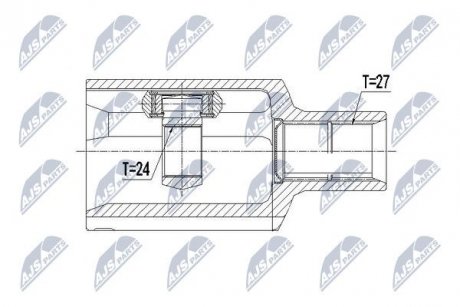 Шарнир равных угловых скоростей левый mercedes glc 4matic, A2533307900 NTY NPWME088