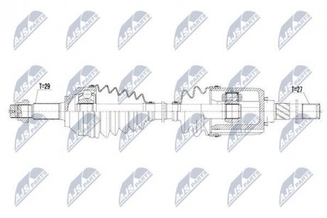 ПІВВІСЬ | NISSAN QASHQAI 2.0I 16V 4WD 06- /ЛІВ, ATM/ NTY NPWNS055