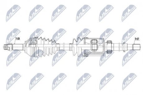 ПІВВІСЬ | NISSAN QASHQAI 2.0I 16V 4WD 06- /ПРАВ, ATM/ NTY NPWNS056