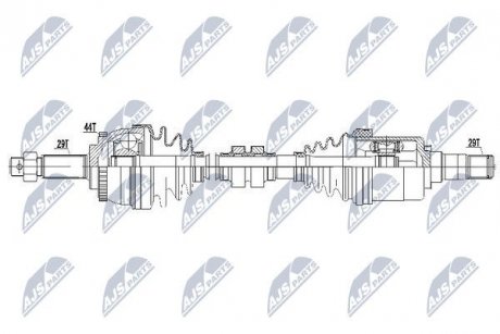 ПІВВІСЬ | NISSAN X-TRAIL T30 01-07 /ЛІВ,MTM/ NTY NPWNS060