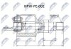 ШАРНІР РІВНИХ КУТОВИХ ШВИДКОСТЕЙ | PEUGEOT 206 1.1,1.4 98- /ЛІВ/ NTY NPWPE002 (фото 1)