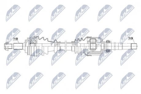 ПІВВІСЬ | PEUGEOT 308 II 1.2THP 130KM,1.6,1.6THP,1.6HDI 13 /ПРАВ,MTM/ NTY NPWPE019