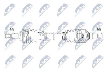 ПІВВІСЬ | PEUGEOT 308 II 1.2VTI,1.6HDI 13-, CITROEN BERLINGO 1.5HDI 18- /ПРАВ,MTM/ NTY NPWPE049