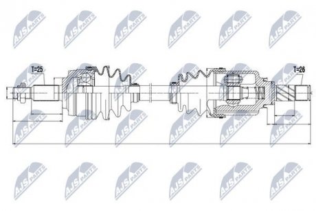 ПІВВІСЬ | DACIA DOKKER 12-, LODGY 12- /ЛІВ, MTM/ NTY NPWRE049