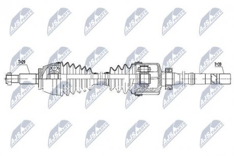 ПІВВІСЬ | RENAULT ESPACE V 1.6DCI 15- /ПРАВ,MTM/ NTY NPWRE089