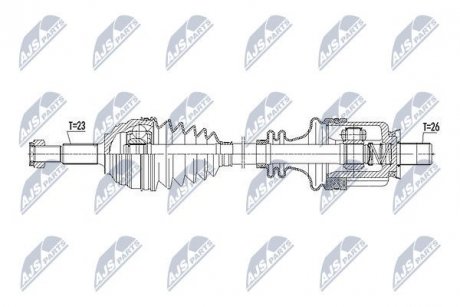 ПІВВІСЬ | RENAULT MEGANE II 1.5DCI,1.6,2.0 03-09 /ЛІВ,ATM/ NTY NPWRE093