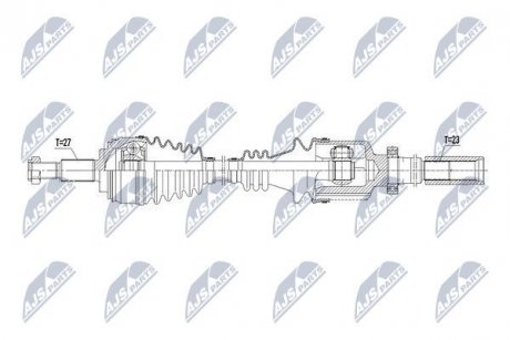 ПІВВІСЬ | RENAULT KANGOO 1.6 08- /ПРАВ,ATM/ NTY NPWRE107