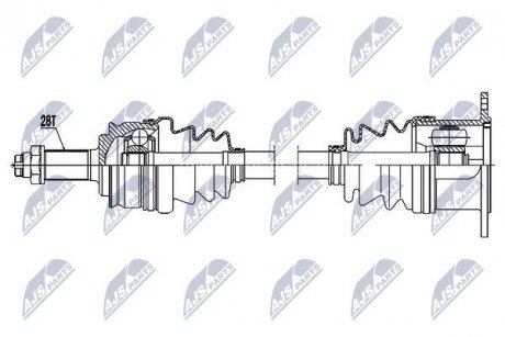 ПІВВІСЬ | SUZUKI GRAND VITARA 1.6,2.0,1.9DDIS 05- /ЛІВ,ПЕРЕД/ NTY NPWSU023