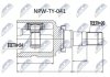 ШАРНІР РІВНИХ КУТОВИХ ШВИДКОСТЕЙ | TOYOTA YARIS 1.4D-4D MTM 05-11, COROLLA ZRE181/182 1.6 ATM/MTM,1.8 ATM 13-, AURIS HYBRID ZRE185 1.8 12- /ЛІВ/ NTY NPWTY041 (фото 1)