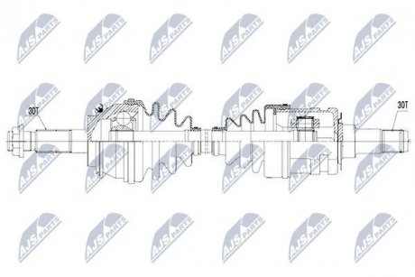 ПІВВІСЬ | TOYOTA 4WD HILUX 2.5D-4D,3.0D-4D 05-15 /ПЕРЕД,LEWA=PRAWA/ NTY NPWTY081