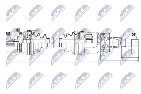 ПІВВІСЬ | VOLVO S80 2.0/2.4/2.4 D/2.5 00-10 /ATM,ПРАВ/ NTY NPWVV011