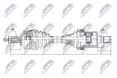 ПІВВІСЬ | VOLVO MOD.T5,T6,D4,D5 XC90 15-, V90XC 17-, XC60 18- /ЛІВ,ATM/ NTY NPWVV021