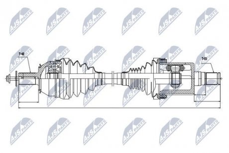 ПІВВІСЬ | VOLVO S60II/V60 2.0T3/T5 14-17 /ЛІВ,ATM,OPCJA 2/ NTY NPWVV027