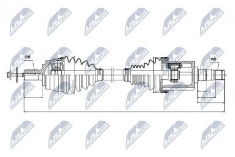 ПІВВІСЬ | VOLVO V40 1.6T/1.6D T3/T4/D2 12-17 /ЛІВ,ATM/ NTY NPWVV030