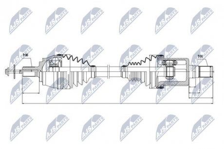 ПІВВІСЬ | VOLVO V40 2.0T4/T5,2.0D3/D4 12-17 /ЛІВ,ATM/ NTY NPWVV031