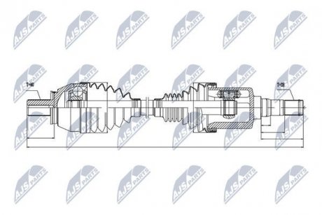 ПІВВІСЬ | VOLVO ENG.2.0T,2.0T5 S60II/V60 10-15, S80 10-, V70III 2.0T 10- /ЛІВ,ATM/ NTY NPWVV033