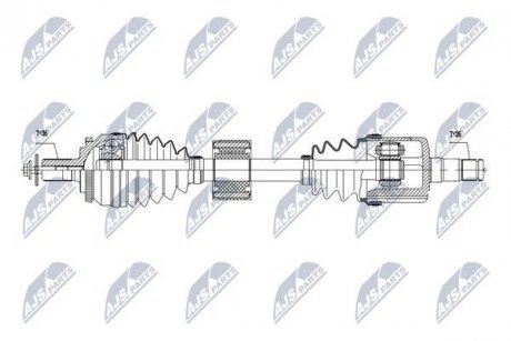 ПІВВІСЬ | VOLVO S80 2.0,2.4,2.4D,2.4D5 00-06 /ЛІВ,ATM/ NTY NPWVV037