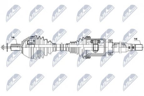 ПІВВІСЬ | VOLVO AWD S60II/V60 3.0T6 10-, S80II 3.0T6,4.4 07-14, V70III 3.0T6 07-14 /ПРАВ,ATM/ NTY NPWVV042 (фото 1)