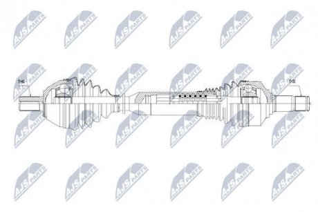 ПІВВІСЬ | VOLVO XC60 2.0T 2008-2013 /ЛІВ,ATM POWERSHIFT MPS6/ NTY NPWVV052