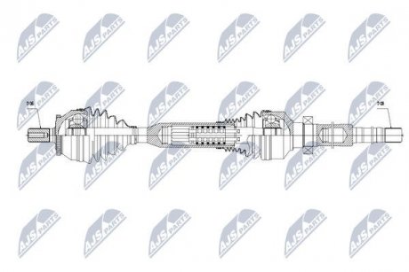 ПІВВІСЬ | VOLVO XC90 D3/D5 02-14 VIN->354475, 3.2V6 VIN ->354978 02-14, 4.4V8 VIN ->367133 02-07 /ПРАВ,ATM/ NTY NPWVV053 (фото 1)