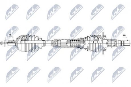 ПІВВІСЬ | VOLVO 2WD XC60 2.0D4 13-16, 2.0T5 15-17, 3.0T6 13-17 /ПРАВ,ATM/ NTY NPWVV057