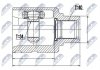 ШАРНІР РІВНИХ КУТОВИХ ШВИДКОСТЕЙ | VW TIGUAN 2.0TDI, 2.0TFSI 4MOTION 07-, AUDI Q3 2.0TDI, 2.0TFSI QUATTRO 11-, TT 2.5TFSI QUATTRO 09- /ПРАВ/ NTY NPWVW027 (фото 1)