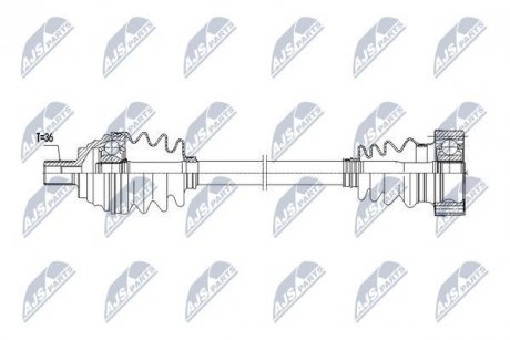 ПІВВІСЬ | VW GOLF V 1.4 03-, GOLF VI 1.2TSI 09-, PASSAT 1.6FSI 05-10, PASSAT 1.4TSI 10-, TOURAN 1.2TSI 10-, CADDY III 1.4 10-, SKODA OCTAVIA II 1.2TSI,1.4TSI 08-, SUPERB II 1.4TSI 08-, YETI 1.2TSI,1.4TSI 09-, AUDI AS 1.4TFSI 07- NTY NPWVW067