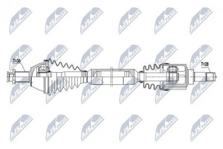 ПІВВІСЬ | VW POLO 1.0 14-, SKODA FABIA III 1.0 14-, SEAT IBIZA 1.0 15- /ПРАВ/ NTY NPWVW071