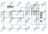 ШАРНІР РІВНИХ КУТОВИХ ШВИДКОСТЕЙ | FORD MONDEO III B4Y/B5Y/BWY 1.8, 2.0 00- NTY NPZFR028 (фото 1)