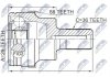 ШАРНІР РІВНИХ КУТОВИХ ШВИДКОСТЕЙ | FORD KUGA 08-12, VOLVO S60 II 10-, S80 II 07-16, V60 10-, V70 III 08-16, XC60 09-, XC70 II -7-, XC90 03-14 /ЗАД/ NTY NPZFR046 (фото 1)