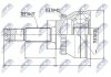 ШАРНІР РІВНИХ КУТОВИХ ШВИДКОСТЕЙ | NISSAN ALMERA N16 2.2TDI 00- /+ABS=42T/ NTY NPZNS080 (фото 1)