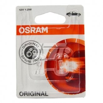 Автолампа Original W1, 2W W2x4, 6d 1,2 W прозора OSRAM 272102B (фото 1)