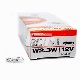 Автолампа Original W2, 3W W2x4, 6d 2 W прозора OSRAM 2723