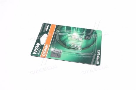 Автолампа Ultra Life W5W W2,1x9,5d 5 W прозрачная OSRAM 2825ULT02B (фото 1)