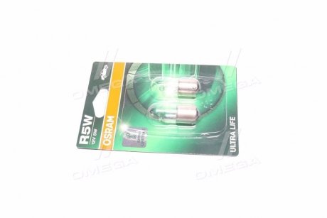 Лампа розжарювання R5W 12V 5W BA 15s Ultra Life (blister 2шт) OSRAM 5007ULT02B (фото 1)