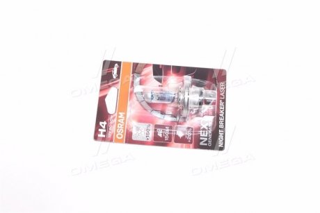 Автолампа Night Breaker Laser H4 P43t 55 W 60 W прозоро-блакитна OSRAM 64193NL01B