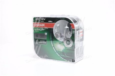 Лампа фарна H7 12V 55W PX26d ULTRA LIFE (компл.) (вір-во) OSRAM 64210ULT-HCB-DUO (фото 1)