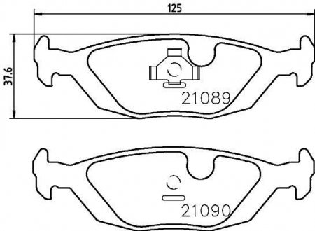 Гальмівні колодки, дискове гальмо (набір) PAGID T1040 (фото 1)