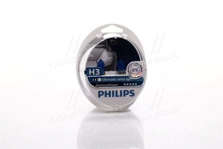 Фонарь накала H3 12V 55W PK22s Diamond Vision 5000K PHILIPS 12336DVS2