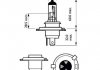 ЛампочкаH4 12V/60/55W P43T-38 +30% VISION MOTO. PHILIPS 12342PRBW (фото 3)